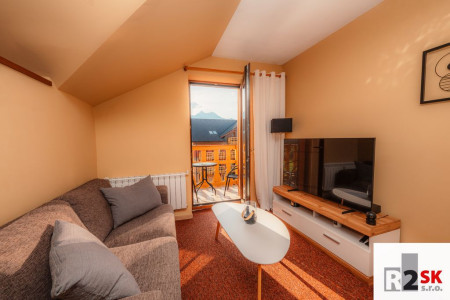 Apartmán 3+kk, Veľká Lomnica - Tatragolf Mountain Resort, 2x balkón, výhľad na Tatry.